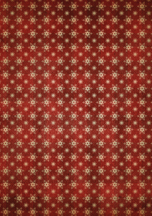 Decoupage Queen, Rice Paper, Christmas, Snowflake, Plaid, Red, Wallpaper, Background, 2025 Release, Decoupage, Mixed Media, A4 8.27 X 11.69