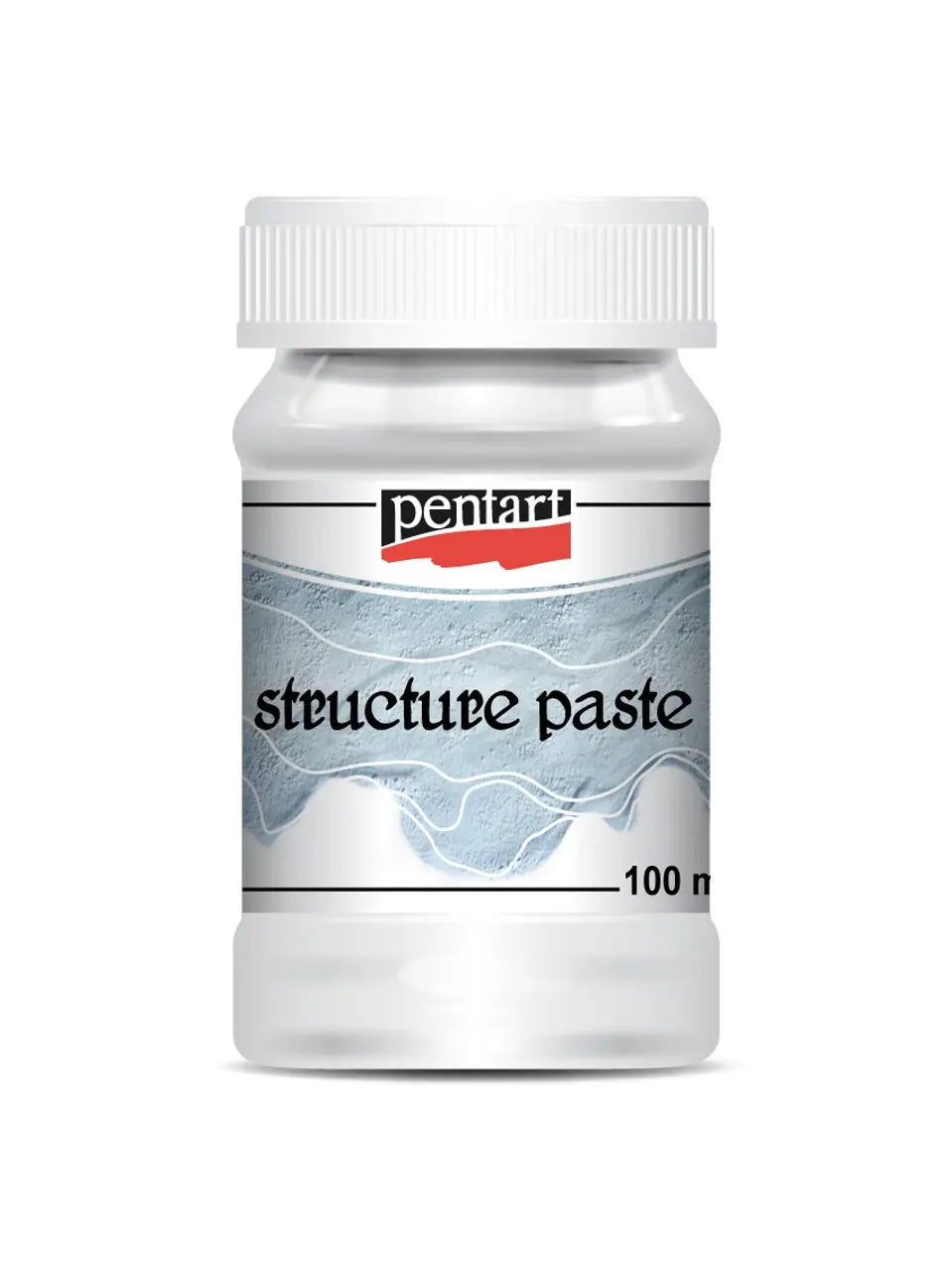 Pentart, Structure Paste 100 ml, White, 1011, Water based, fine-particles, Textured Surfaces Pentart