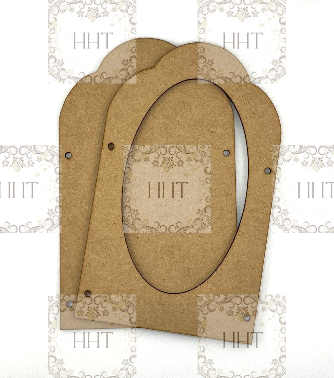 Laser Cut, MDF, 3 Framed Panels, Attachable, Vintage Style, Blank, Base, Panel, Plaque, Frame, Decoupage Mixed Media, Triptych