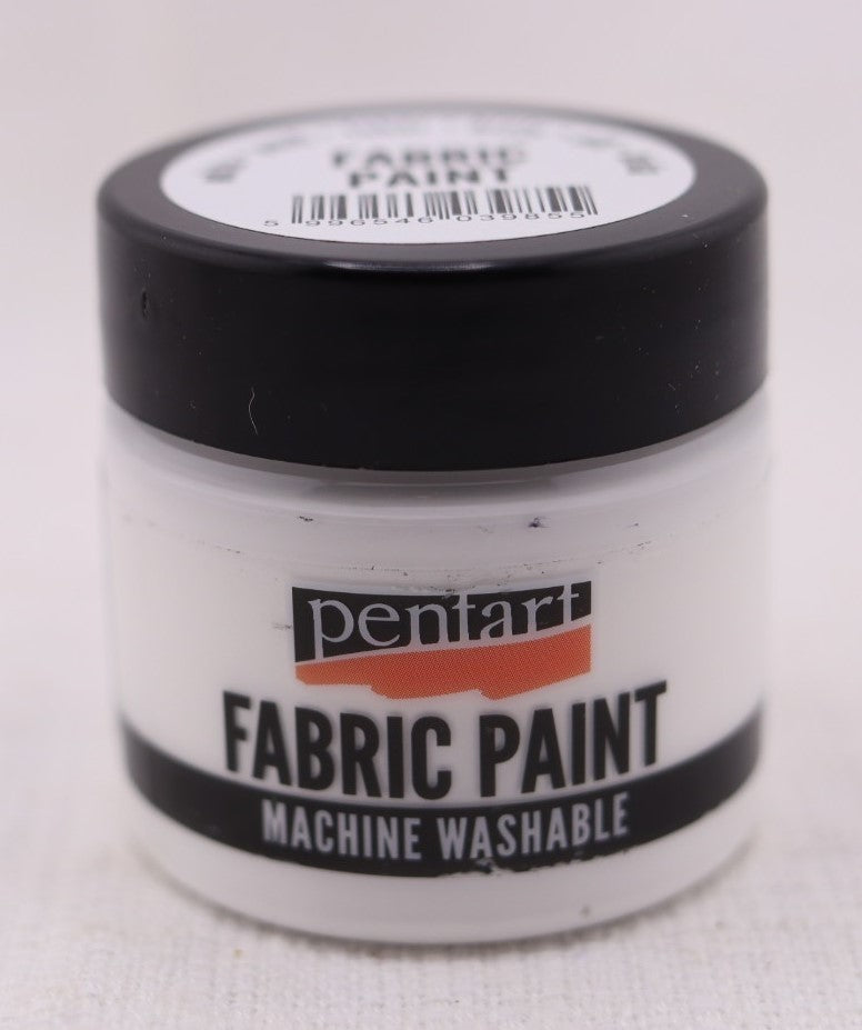 Pentart, Fabric, Textile, Leather, Paint, 50 ml Water Based, Washable, White, Pine Green, Black, Turquoise Blue, Turquoise Green, Purple