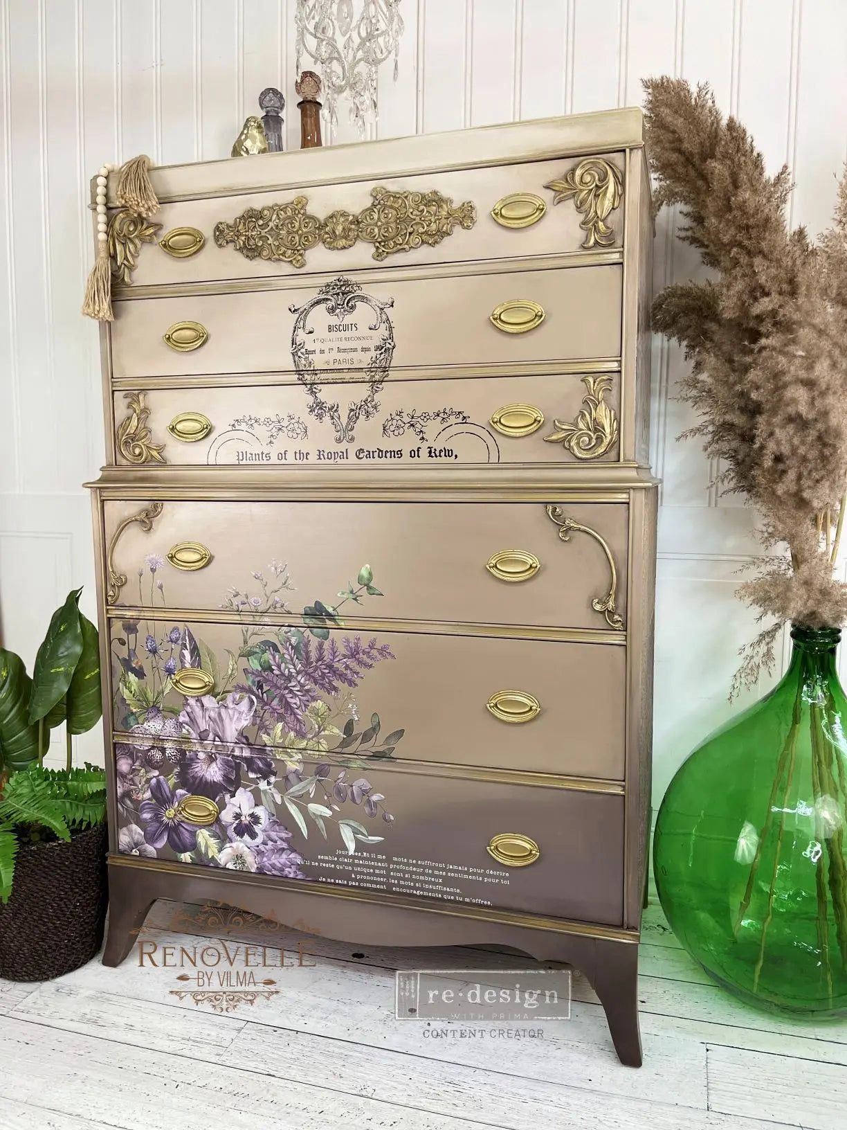 Re-Design with Prima, Antique Scrolls, Mould, Decorations, Food Safe, Silicone Mold, 5" x9" x 1/4" Re-Design with Prima