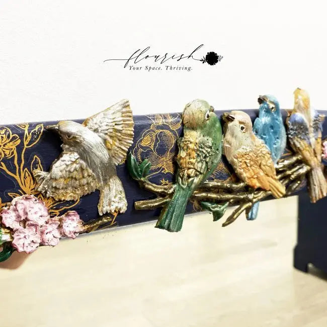 Re-Design with Prima, Avian Love, Birds, Mould, Decorations, Food Safe, Silicone Mold, 5″x10″, 8mm Re-Design with Prima