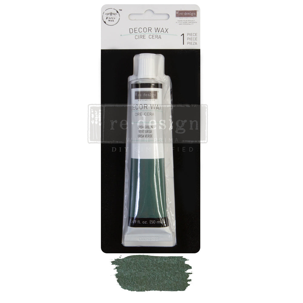 Re-Design with Prima, Decor, Furniture Wax Paste, Ursa Green, Galactic Halo, Milky Way Iridescent, Metallic, 50 ML tube,
