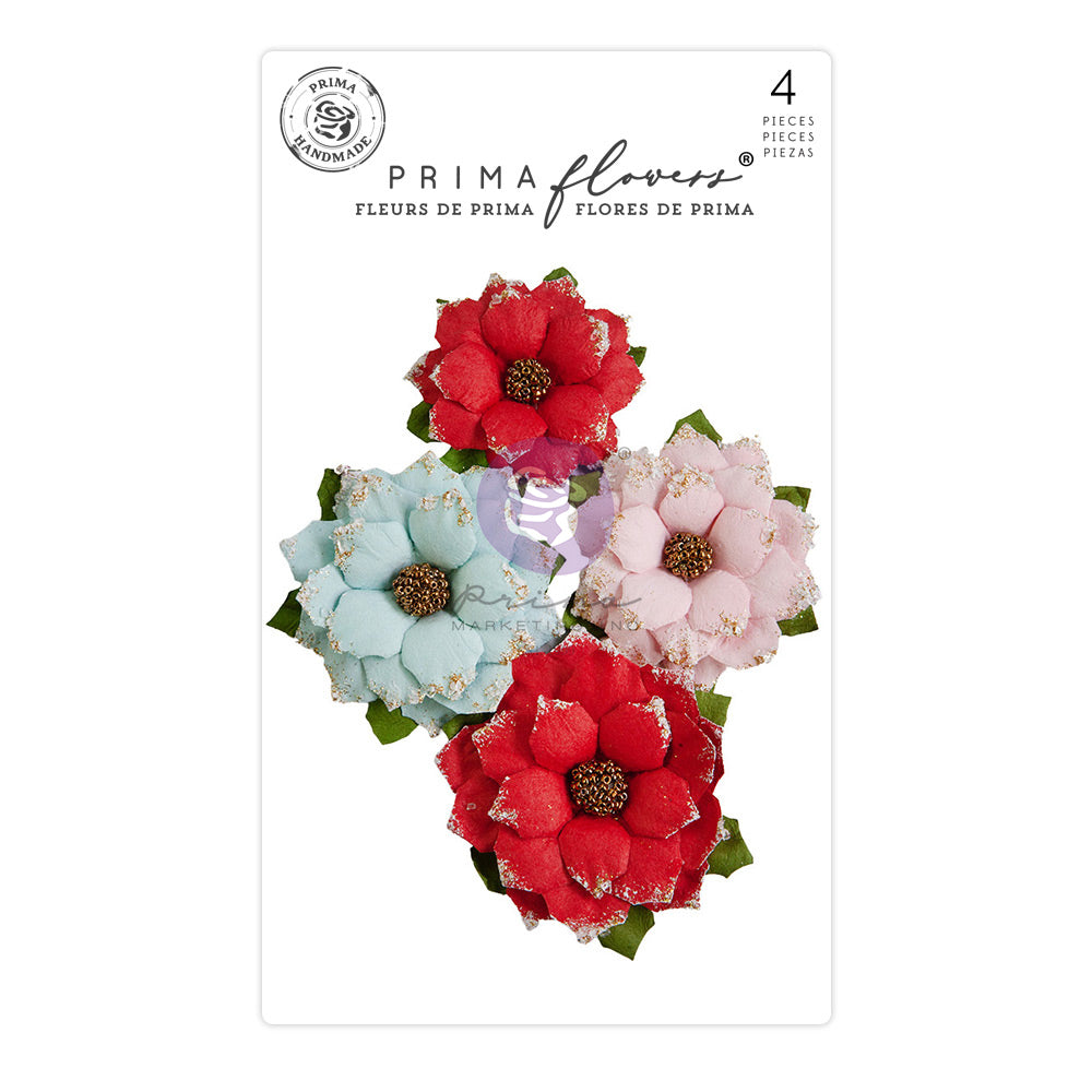 Prima Marketing, Paper Flowers, Candy Cane Lane Collection Flowers, Christmas Morning, Scrapbooking, Mixed Media, Crafts