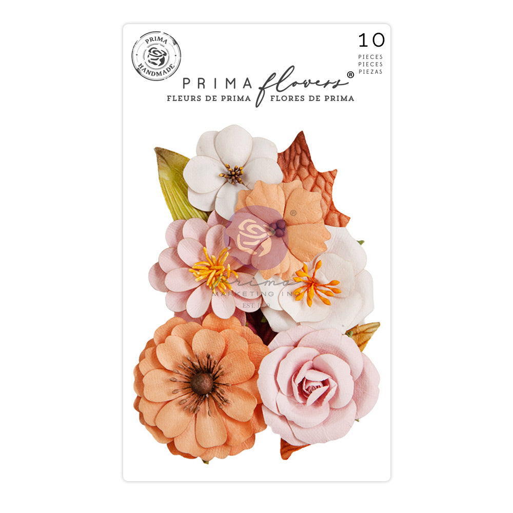 Prima Marketing, 10 pc, Paper Flowers, Luna Collection, All Hallows Eve, Halloween, Fall, Autumn, Scrapbooking, Mixed Media, Crafts, 661069