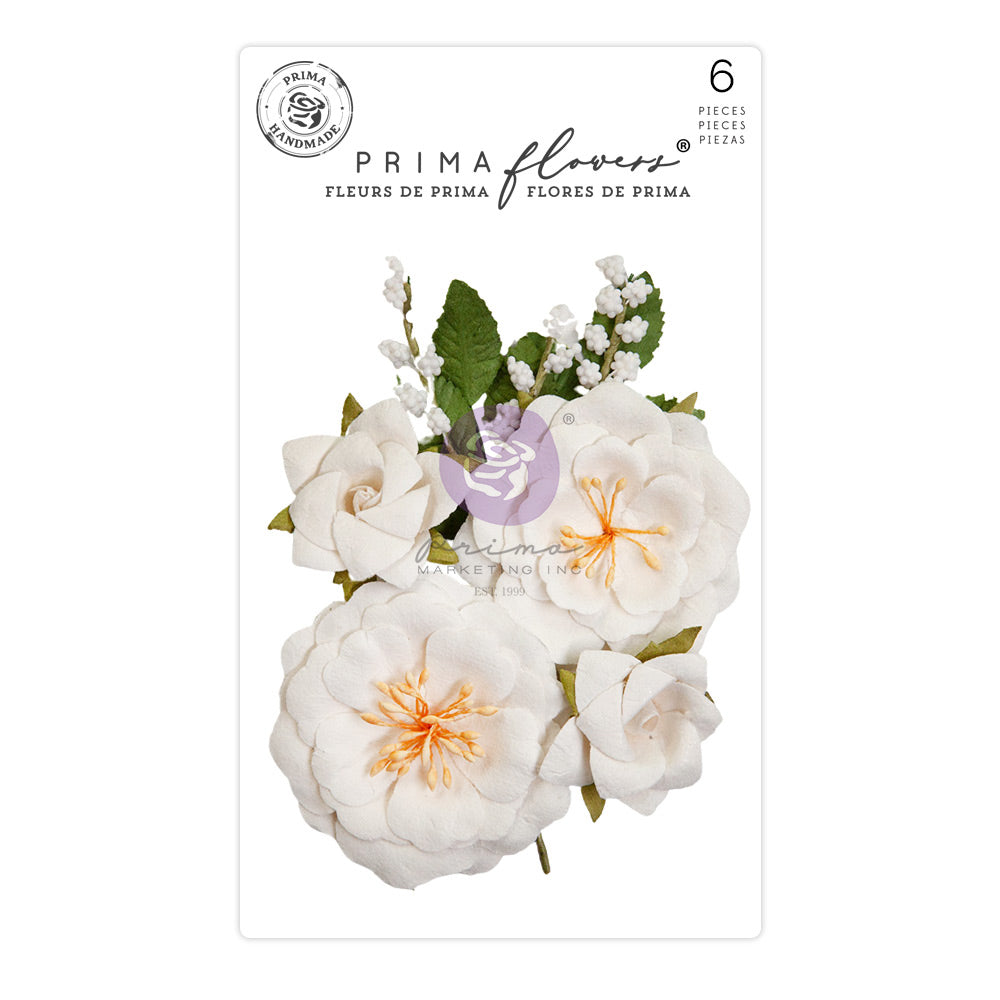 Prima Marketing, Paper Flowers, Sharon Ziv, Porcelain Florals Collection, 6 piece, Peonies, Roses, Scrapbooking, Mixed Media, Crafts, 661120
