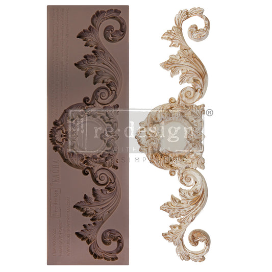 Re-Design with Prima, Vintage Style, Hacha, Lavish Swirls, Food Safe, 3″X10″X8", Decorations, Silicone Mold, Craft Supplies
