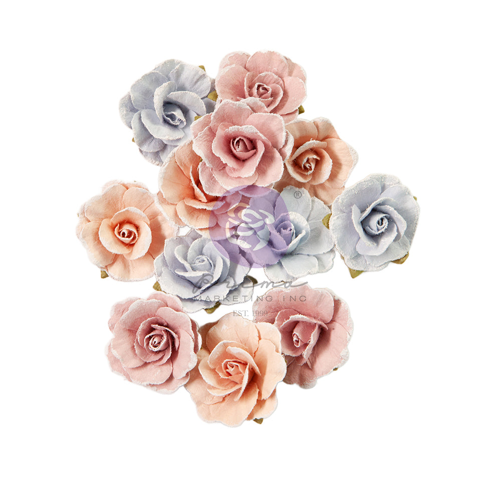 Prima Marketing, Paper Flowers, Bohemian Heart Collection, Wild at Heart, Roses, 12 pc Mix, Scrapbooking, Mixed Media, Crafts, 668327