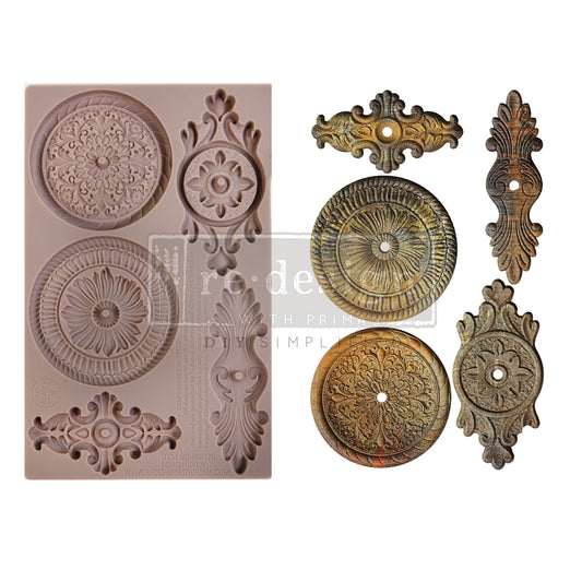 Re-Design with Prima, Vintage Style, Soho Haven, backing plates, 5″X8″X8, Decorations, Silicone Mold, Food Safe, Craft Supplies