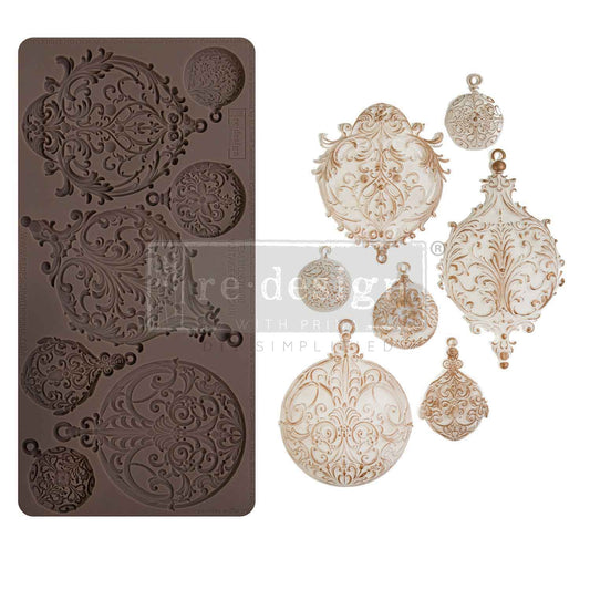 Re-Design with Prima, Limited Edition, Decor Mold, Vintage Glamour, Holiday Collection, Food Safe, Silicone Mold, 1 pc