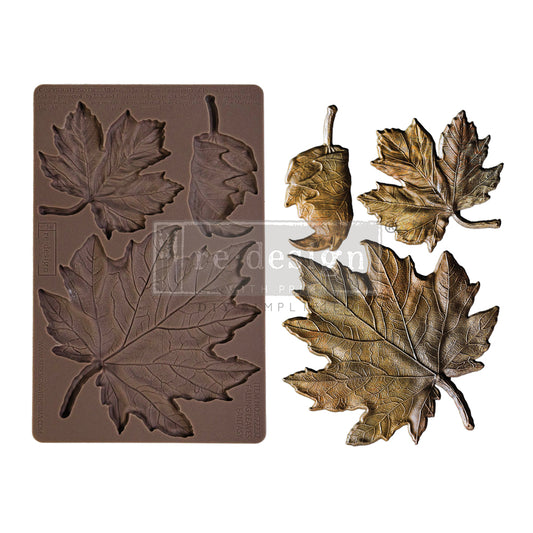 Re-Design with Prima, Decor Moulds, Falling Leaves Fantasy, 1 pc, 5″x8″x8mm Decorations, Silicone Mold, Food Safe, Craft Supplies