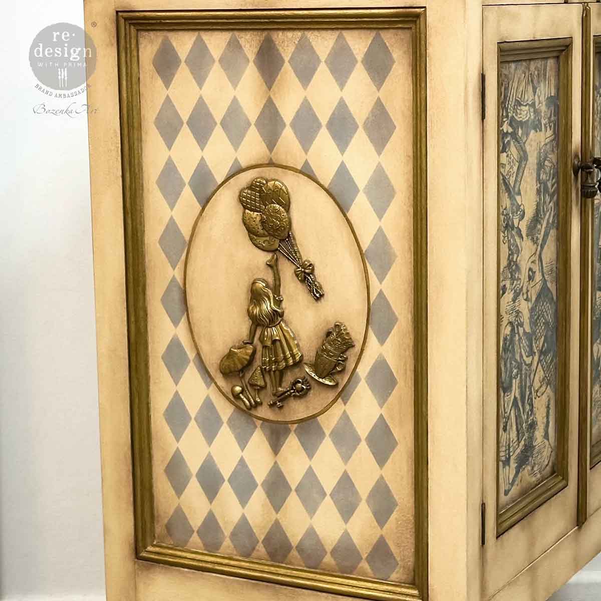 Re-Design with Prima, Decor Moulds, Whimsy Craft Chronicles, Lost in Wonderland, 1 pc, 5″x8″x8mm, Silicone Mold, Food Safe, Craft Supplies Re-Design with Prima