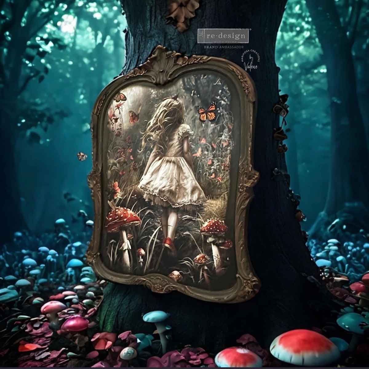 Re-Design with Prima, Decoupage Fiber Paper Set, Dreamlike Trails , Lost in Wonderland, 1 sheet, 23.4″x33.1″ 2024, Q4 Release Re-Design with Prima