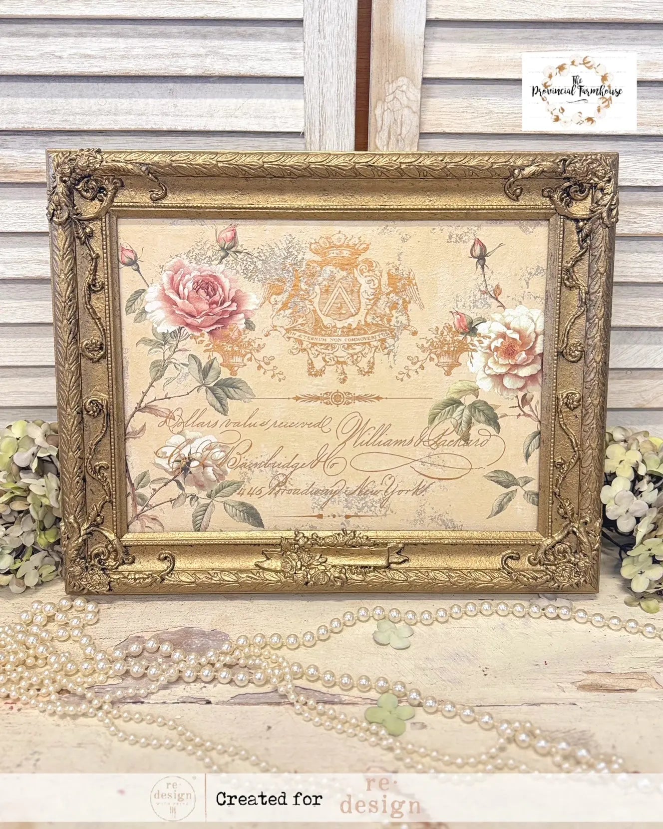 Re-Design with Prima, 2 sheets, Maxi Transfers, Queen’s Glory, Gold, Ornate golden flourishes, 2 sheets, 12″x12″ Re-Design with Prima