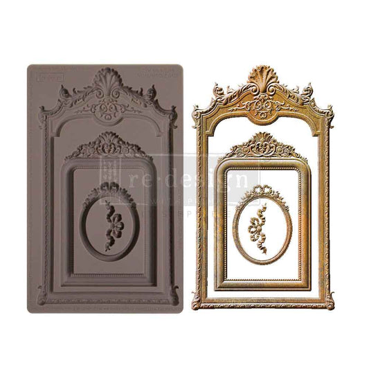 Re-Design with Prima, Decor Mould, Antique Gaze, Mirror Frames, Baroque, Vintage Style, Shabby Chic, Food Safe, Silicone Mold, 5″x8″