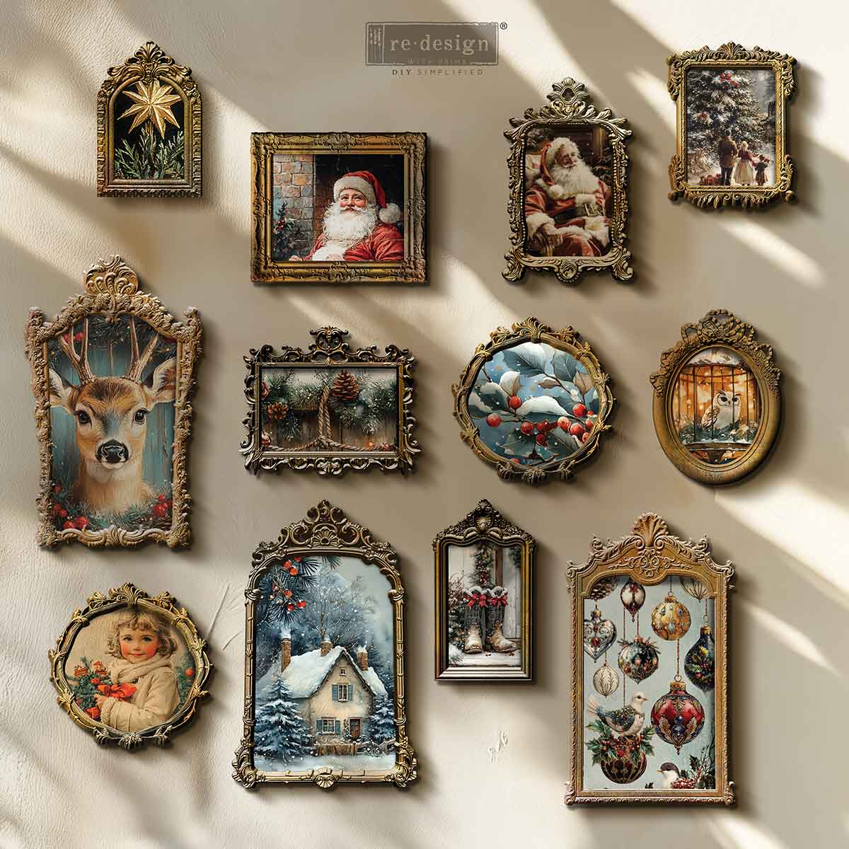 Re-Design with Prima, Decoupage Fiber Paper, Christmas, Winter Hearth, Snow Scene, Village, Forest Landscape, A4, 8.27″x11.69″, 2025 Q4