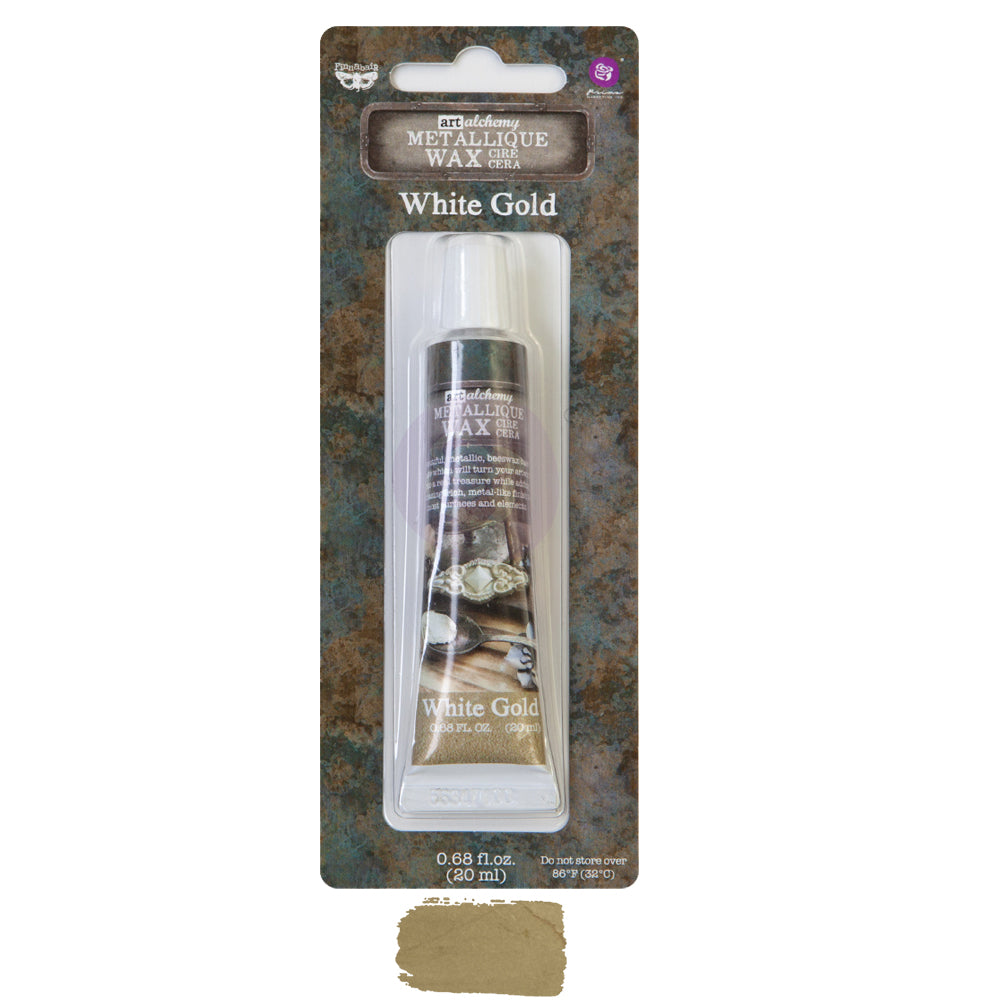 Re-Design with Prima, Decor, Art Alchemy, Metallique Wax, Beeswax-based, Sweet Rose, Gold, White Gold, Metallic, Home Decor, 20 ml tube