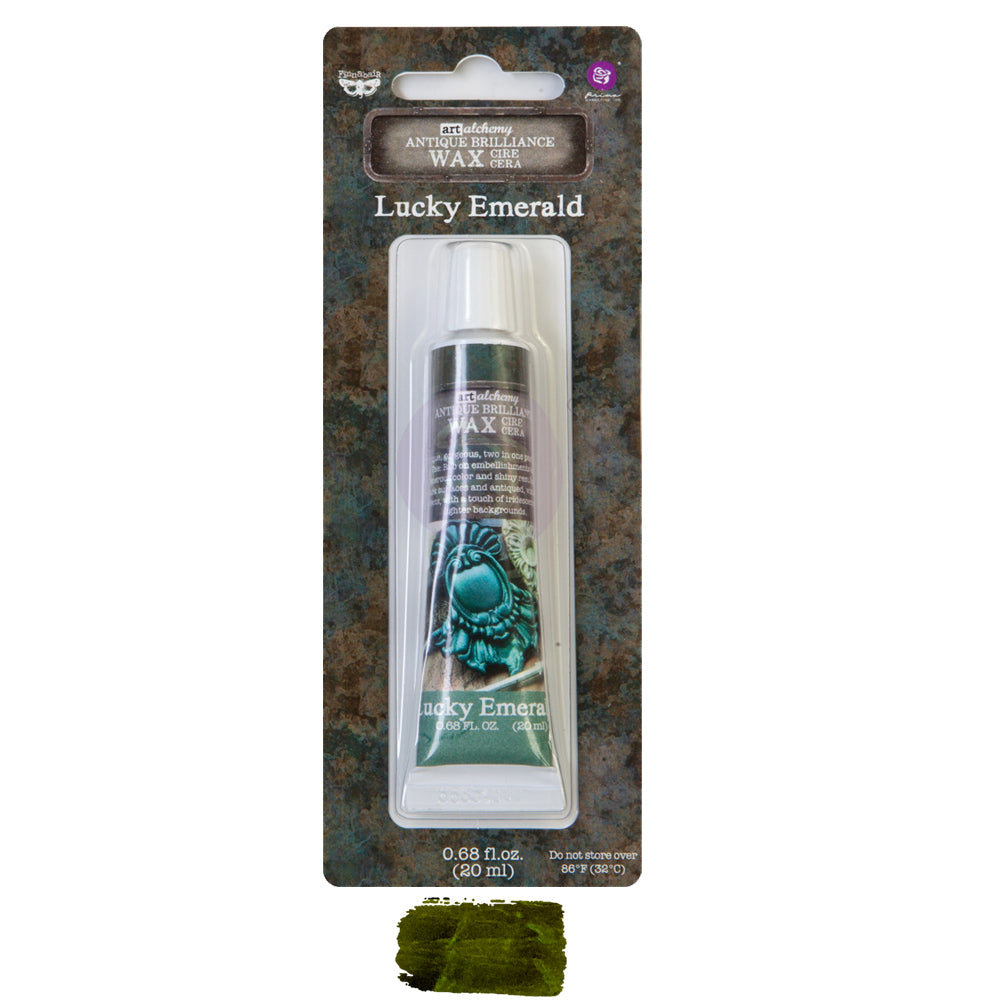 Re-Design with Prima, Decor, Art Alchemy, Antique Brilliance, Wax Paste, Red Amber, Lucky Emerald, Fire Ruby, Home Decor, 20 ml tube