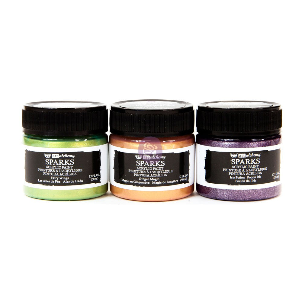 Re-Design Prima, Art Alchemy, High Glimmer, SPARKS Acrylic Paint