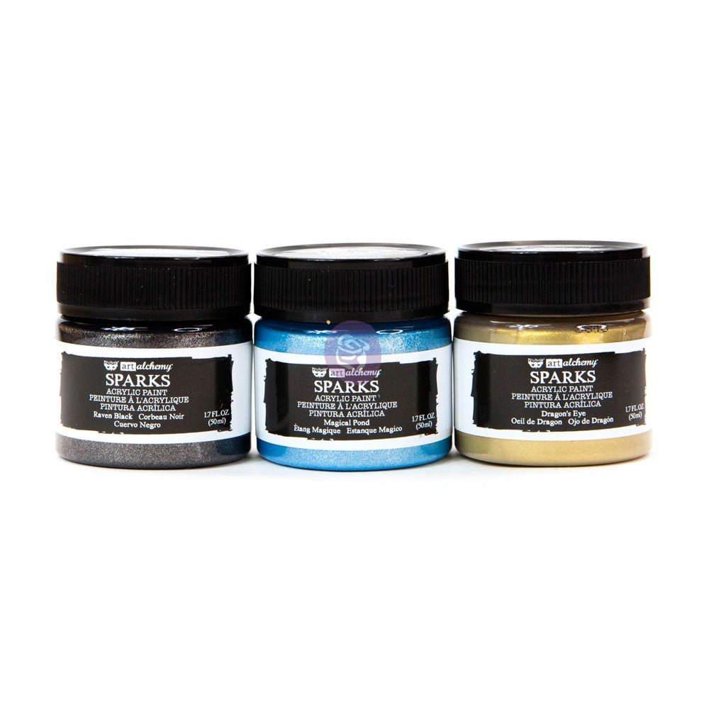 Re-Design Prima, Art Alchemy, High Glimmer, SPARKS Acrylic Paint
