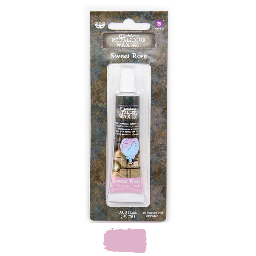 Re-Design with Prima, Decor, Art Alchemy, Metallique Wax, Beeswax-based, Sweet Rose, Gold, White Gold, Metallic, Home Decor, 20 ml tube