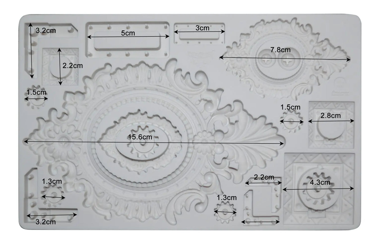 Re-Design with Prima, Grungy Frames, Vintage Antique Style, Decorations, Food Safe, Silicone Mold 8.00 × 5.00 × 0.31 in Re-Design with Prima