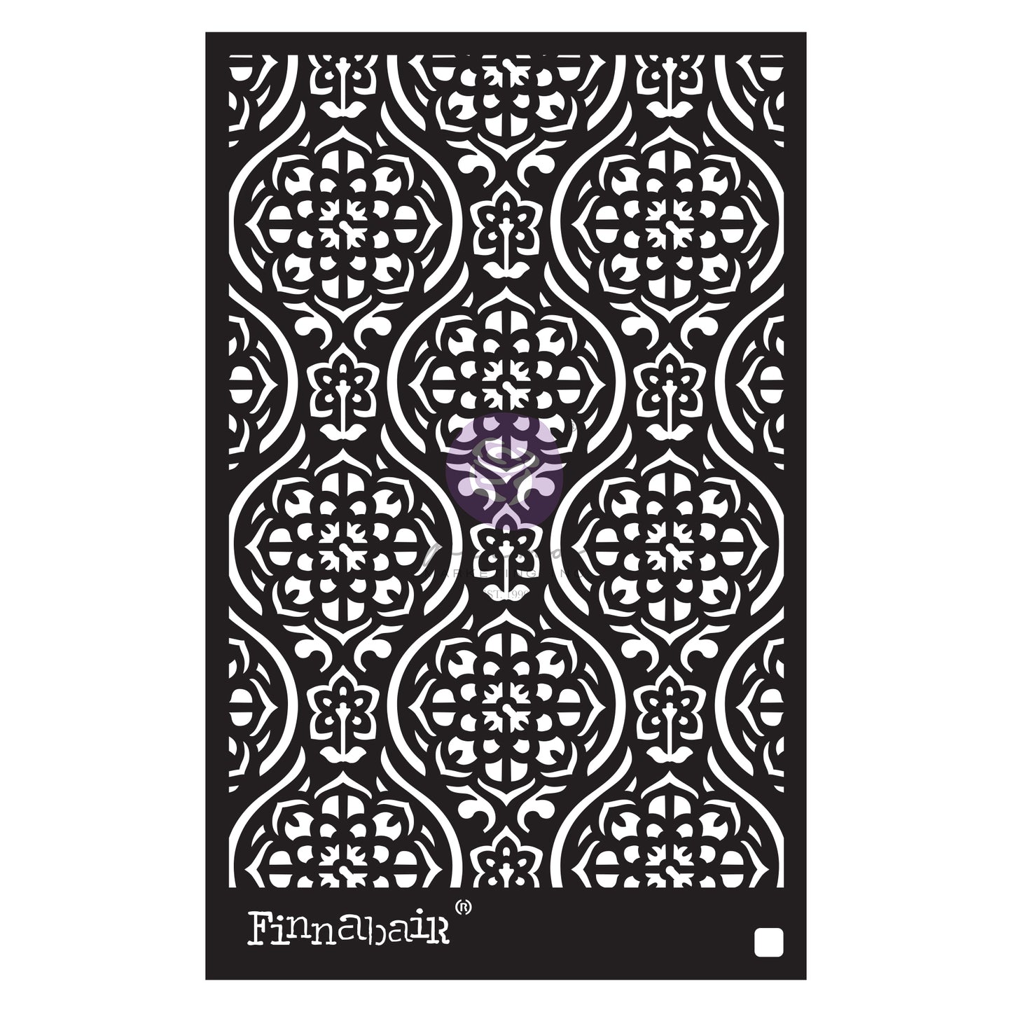 Finnabair, Decor Stencil, Victorian Tiles, 6″x9″, Laser cut 16 mil Mylar