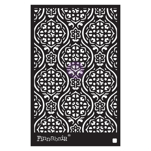 Finnabair, Decor Stencil, Victorian Tiles, 6″x9″, Laser cut 16 mil Mylar