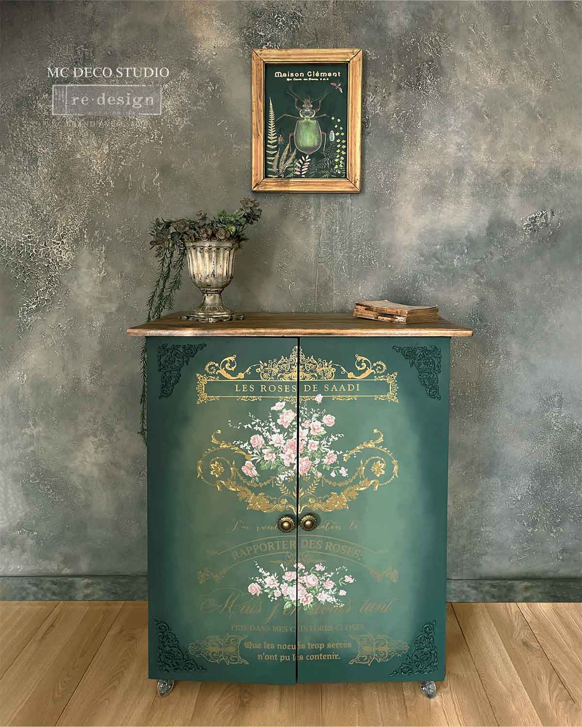 Re-Design with Prima, Decor Transfers, Les Roses, Floral, Roses, Shabby, Chic, Romantic, French Script, Kacha Re-Design with Prima