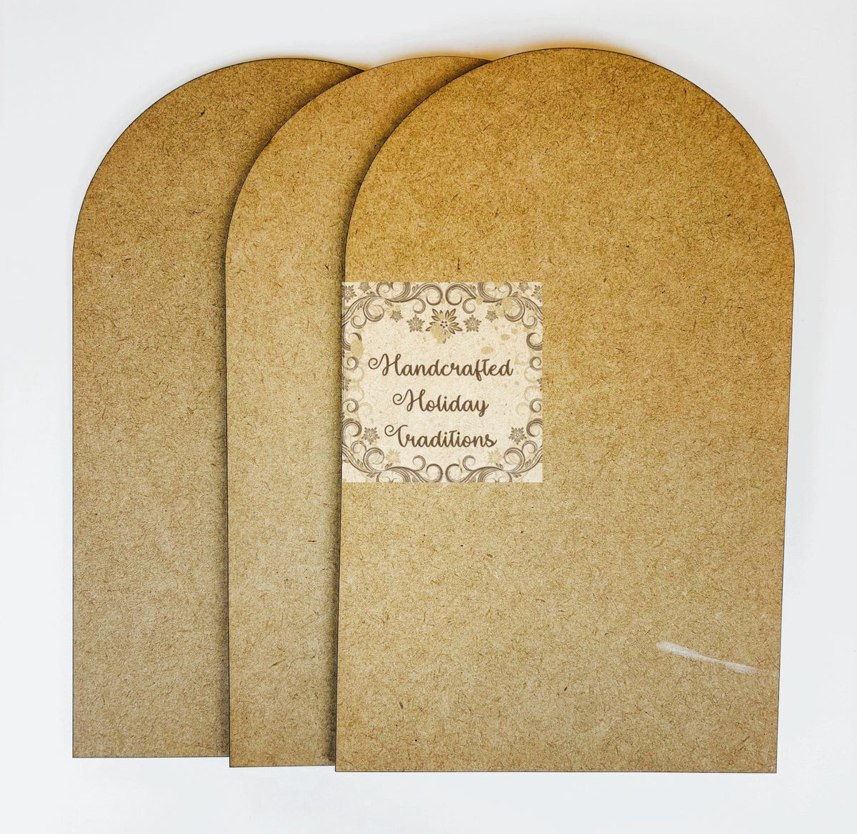 Laser Cut MDF Blank Base, Arched Panel for Decoupage and Mixed Media, Crafts, 5"w x 8"h, 1/4" thick