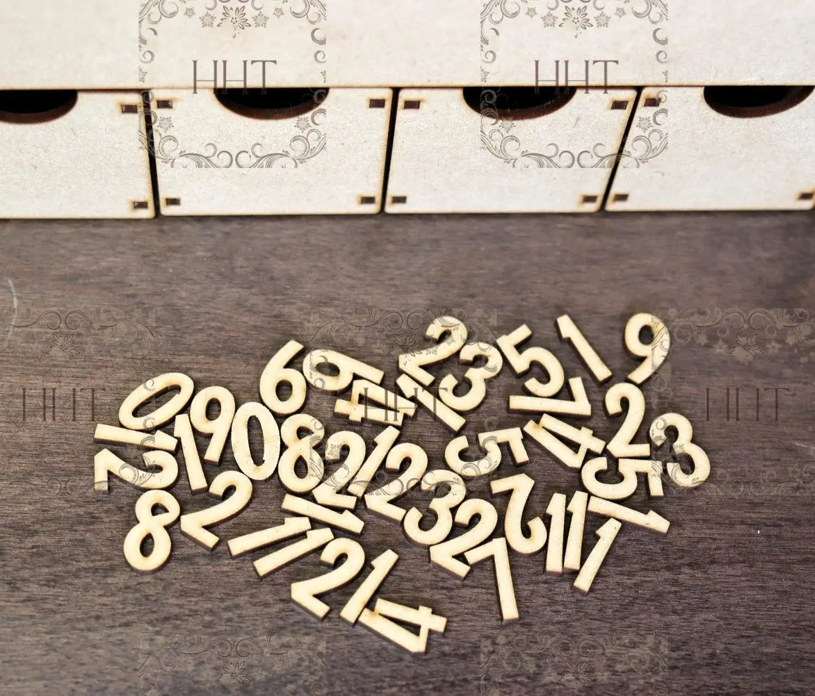 Laser Cut MDF Advent Calendar, Countdown to Christmas Decoration, 25 Drawer, Buildable, Table Top, Paintable, Decoupage, Mixed Media, Crafts Handcrafted Holiday Traditions