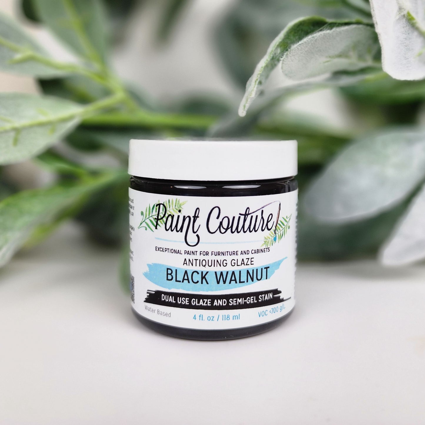 Paint Couture, Glaze, Water-based, metallic, Wood Stain, Top coat, Self-leveling, Antiqued Aged Look, 1 oz