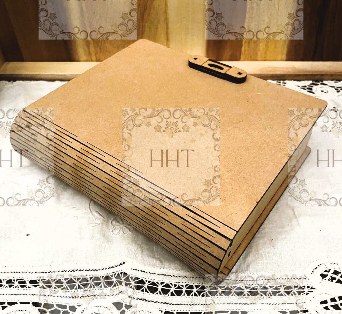 Laser Cut, MDF, Book, Box, Craft, Base, Blank, Canvas, Decoupage, Mixed Media, Paintable, Self-Assembly, Buildable, 7.25" x 8.25" x 2.25"