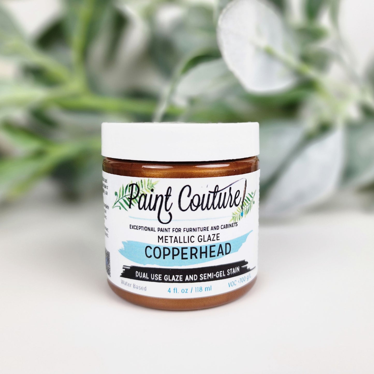 Paint Couture, Glaze, Water-based, metallic, Wood Stain, Top coat, Self-leveling, Antiqued Aged Look, 1 oz