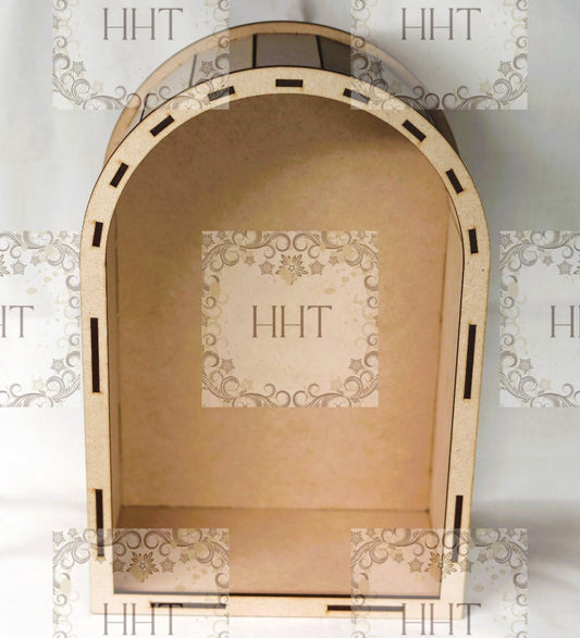 Laser Cut, MDF, Buildable, Shadow Box, Niche, Creche, Display, Blank, Base, Decoupage, Mixed Media, Crafts, 8"w x 11 3/4"h, Altered Art Kit