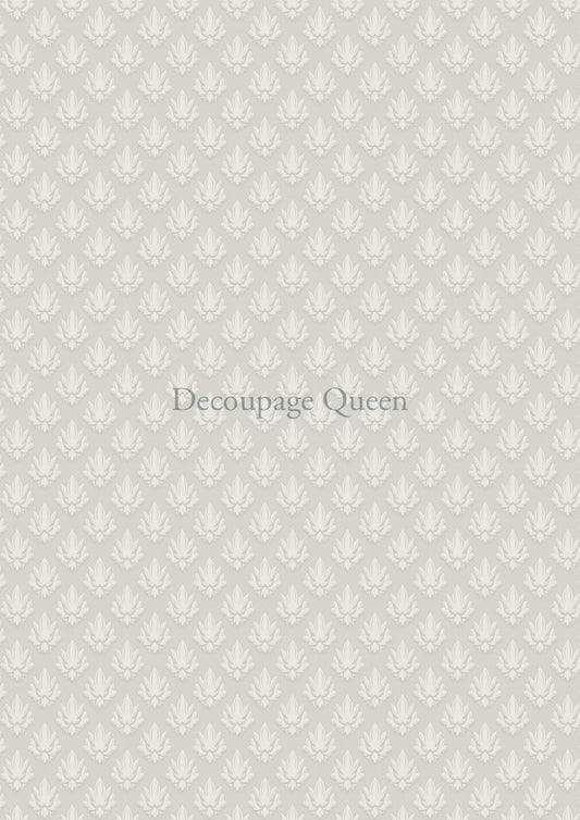 Decoupage Queen, Rice Paper, Delicate Tiles, Wallpaper, Background, Beige, White, DQRP 0551 A4 Size: A4 - 8.3" X 11.7"