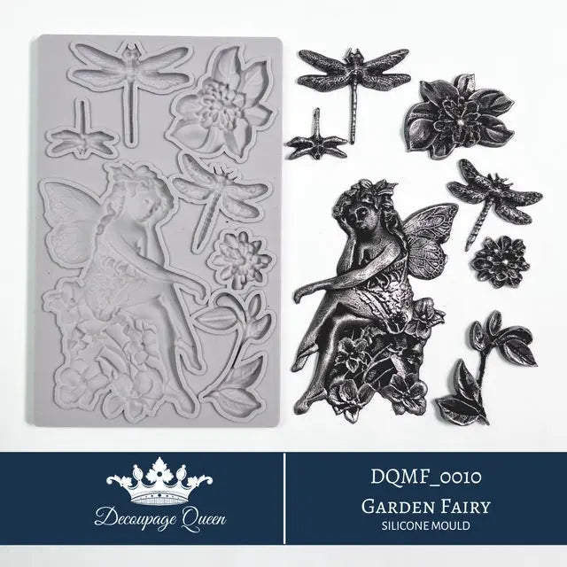 Decoupage Queen, Garden Fairy, Fantasy, Silicone Mould, Limited Edition, Food Safe, Silicone Mold, 2025 Spring Release, DQMF_0010 Decoupage Queen