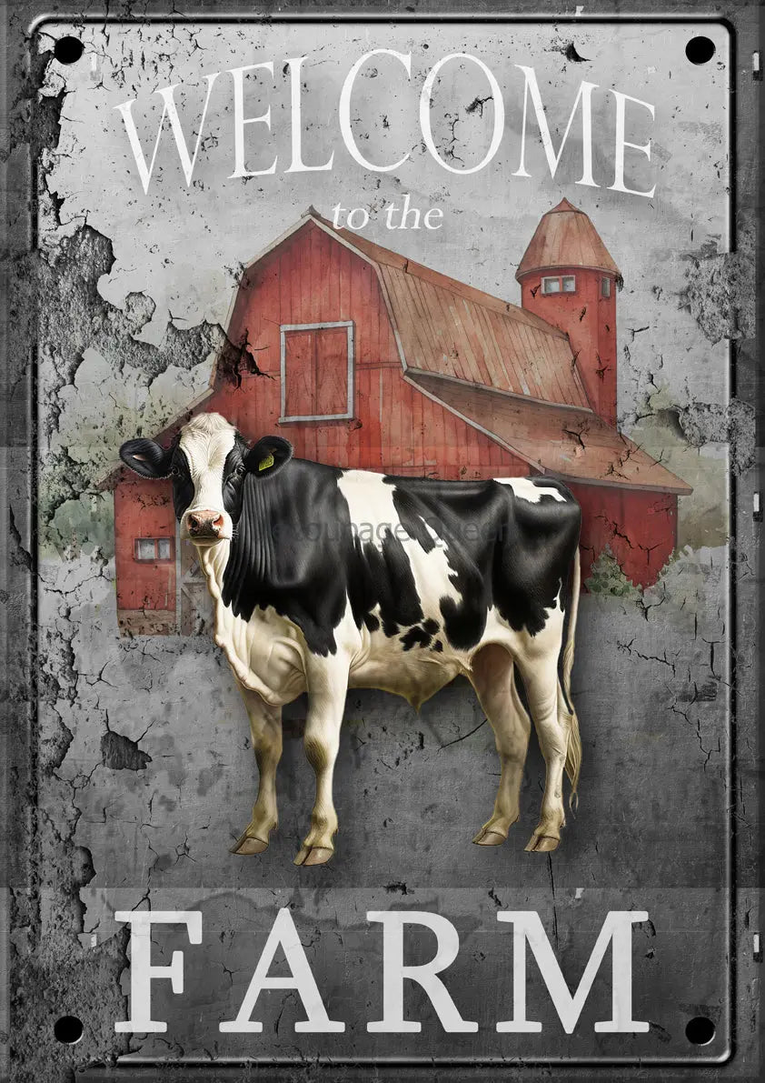Decoupage Queen, Rice Paper, 2024 Fall Release, Country, Farm, Cow, Red Barn, Mixed Media, A4 8.3" X 11.7" DQRP-0639 Decoupage Queen