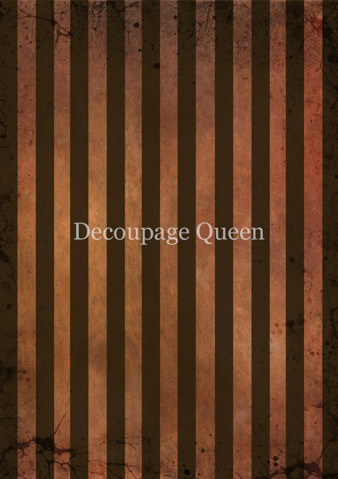 Decoupage Queen, Rice Paper, Black, Orange, Stripes, Gothic, Background, Wallpaper, 2025 Fall Release, 0827, A4, 8.3" X 11.7" Decoupage Queen