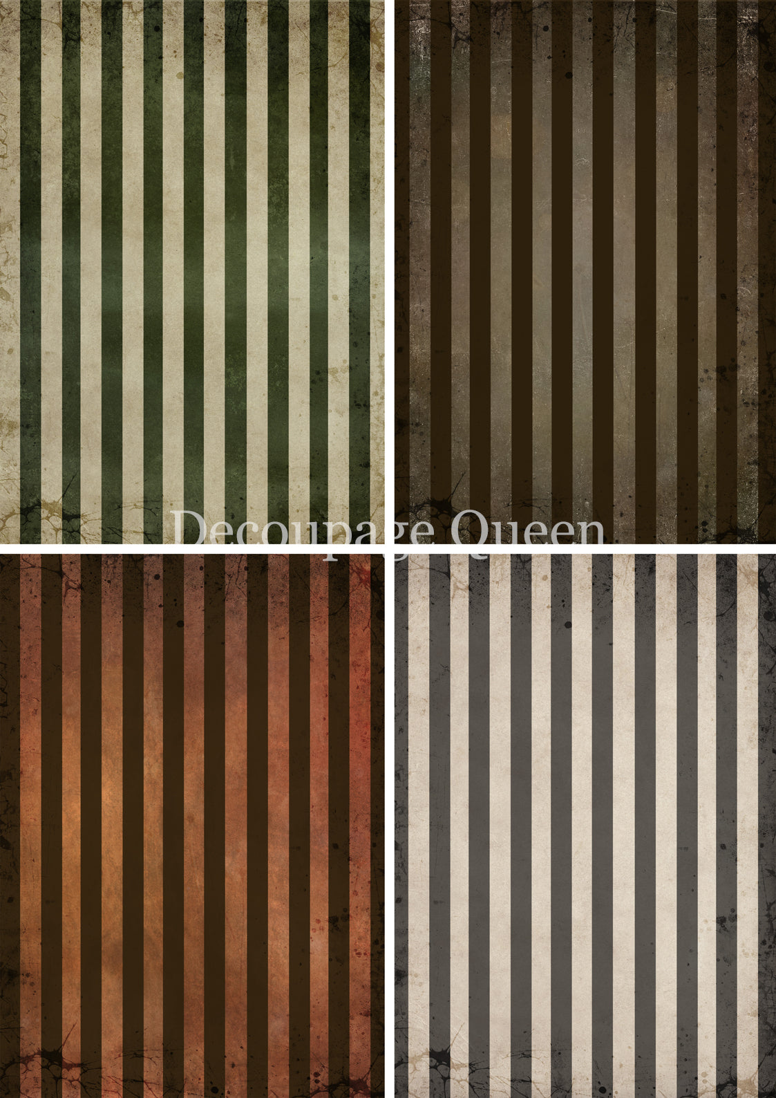Decoupage Queen, Rice Paper, Black, Orange, White, Stripes, Gothic, Squares, Background, Wallpaper, 2025 Fall Release, 0829, A4, 8.3" X 11.7