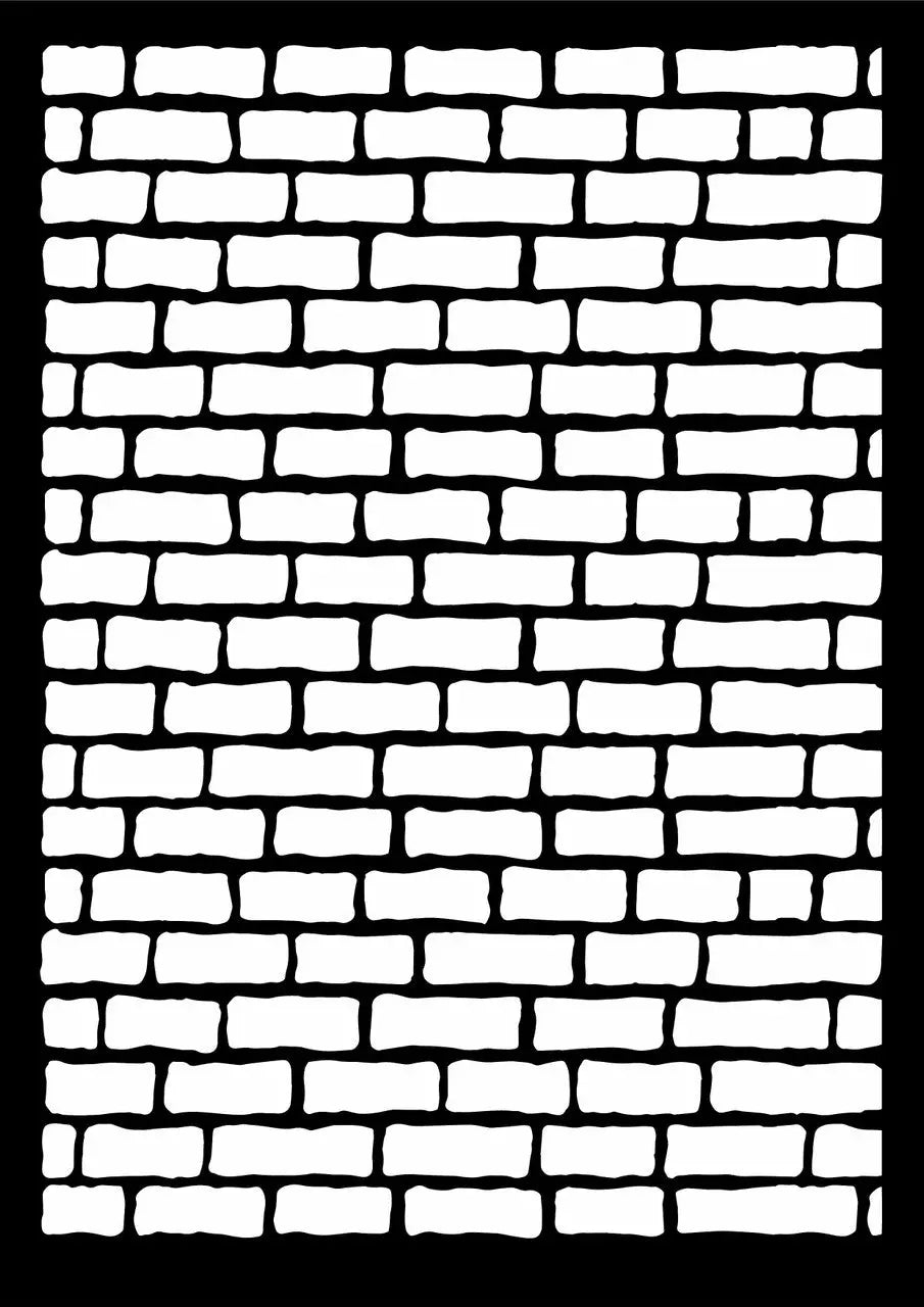Decoupage Queen, Laser Cut Stencil, Brick Wall, Wallpaper, Reusable, A4, 8.27 x 11.69 inches Decoupage Queen