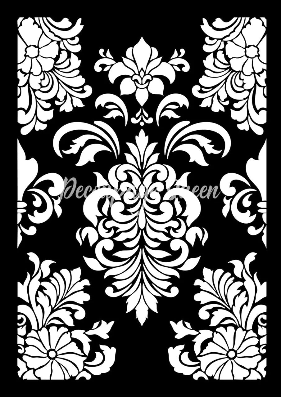 Decoupage Queen, Laser Cut Stencil, Dainty and the Queen, Baroque Rug, Reusable, 2025 Spring Release, A4, 8.27 x 11.69 inches Decoupage Queen