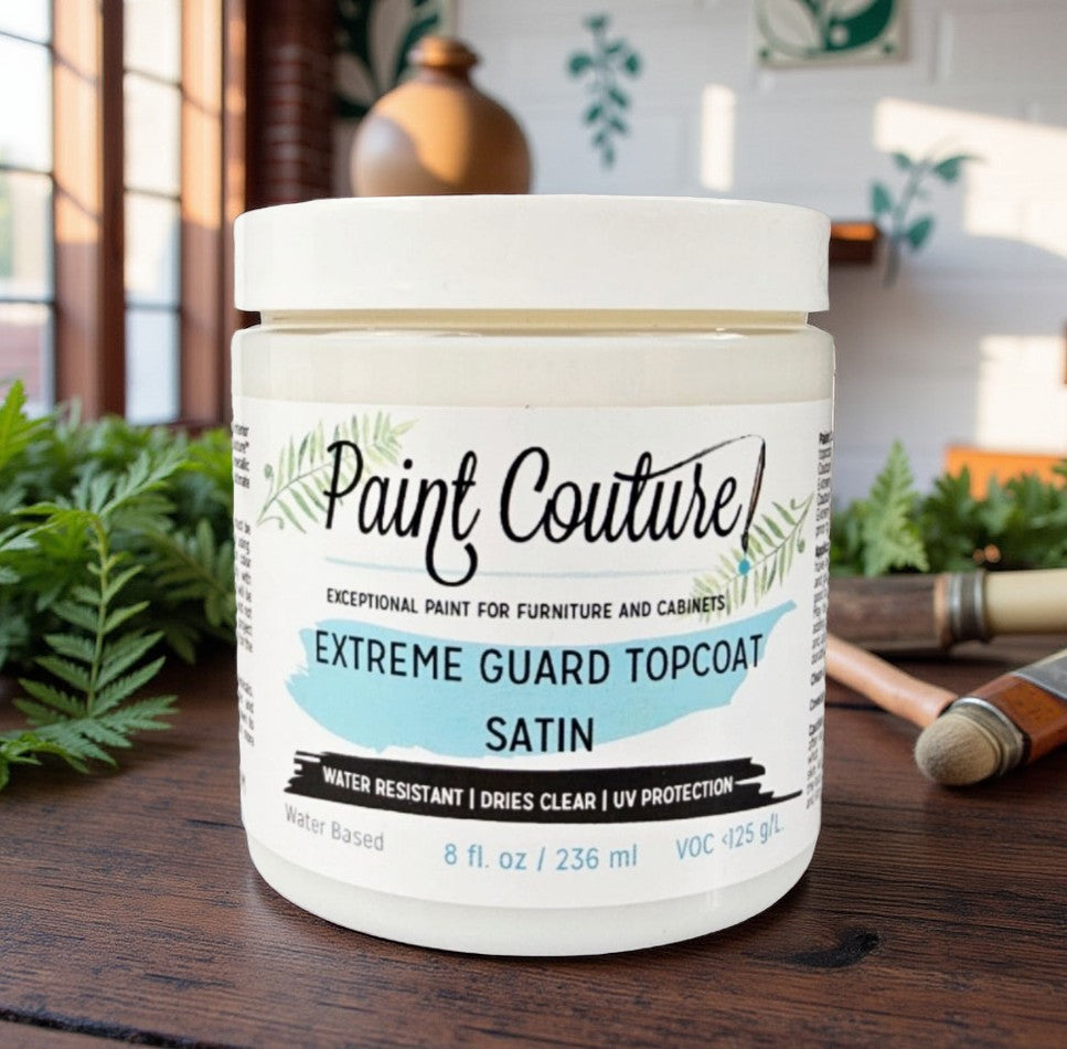 Paint Couture, Extreme Guard, Satin, Topcoat, Water Resistant, Low VOC, 4 oz