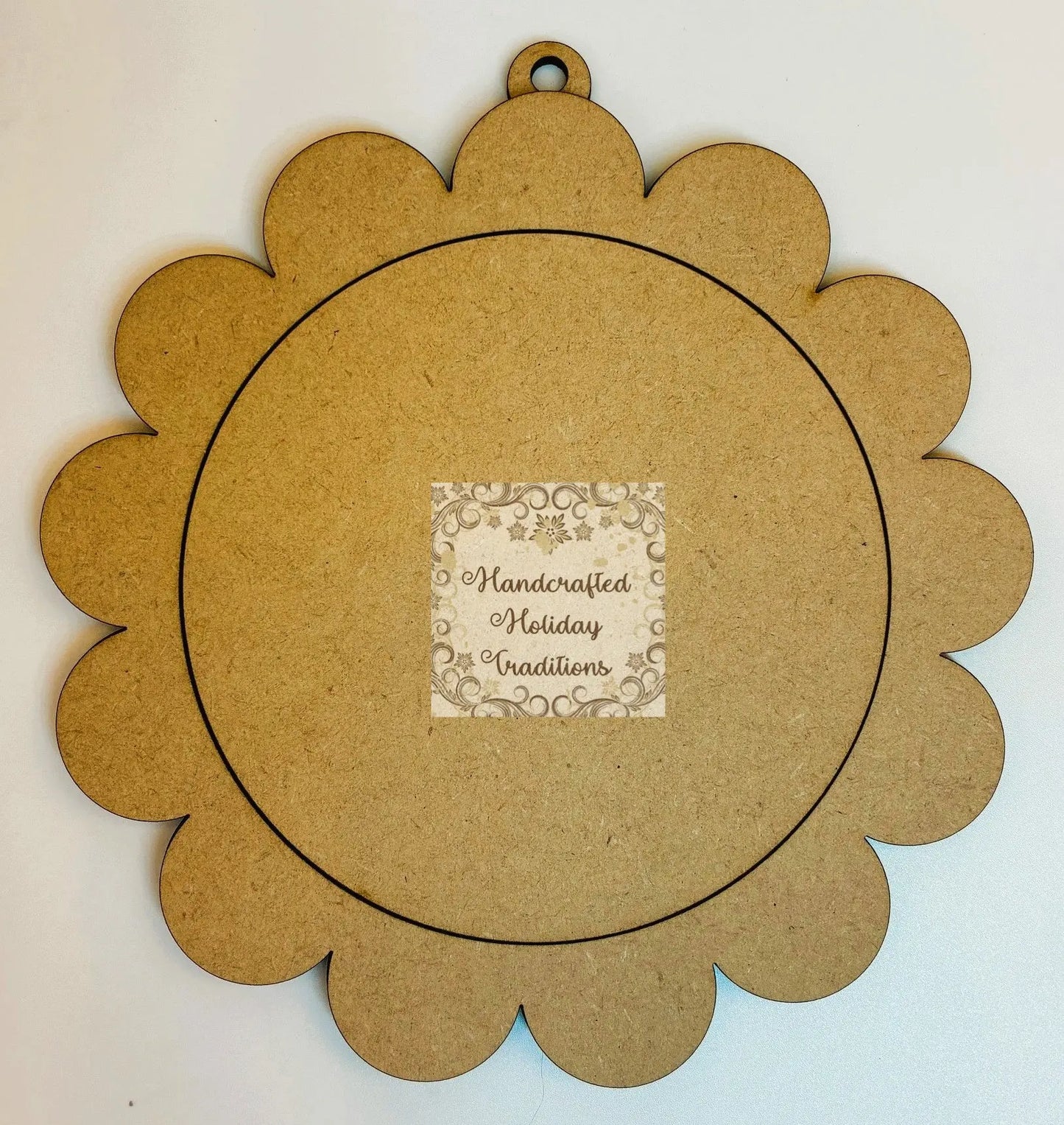 Laser Cut MDF, Framed Sunflower, Ornament, Blank, Base, 3 piece, Decoupage, Mixed Media, Crafts, 5 3/4" diameter Handcrafted Holiday Traditions