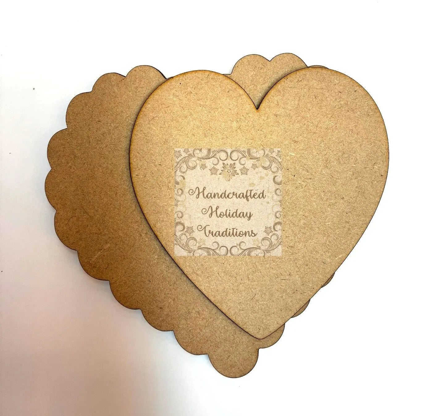 Laser Cut, MDF, Ornaments, Magnets with Overlay, Scalloped Heart, Egg, Blank, Base, Overlay, Decoupage, Mixed Media, Crafts Handcrafted Holiday Traditions