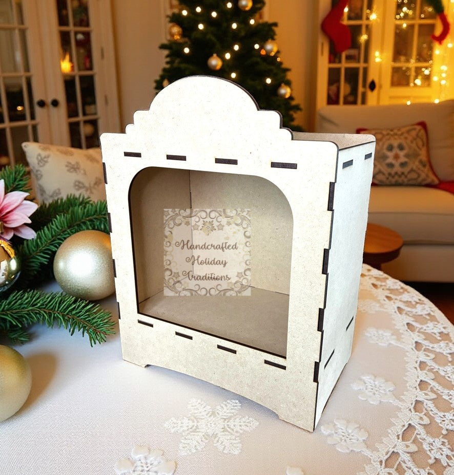 Laser Cut, MDF, Buildable, Shadow Box Kit, Diorama, Display, Blank, Base, Decoupage, Mixed Media, Crafts, 8 1/2"w x 11"h x 5"d