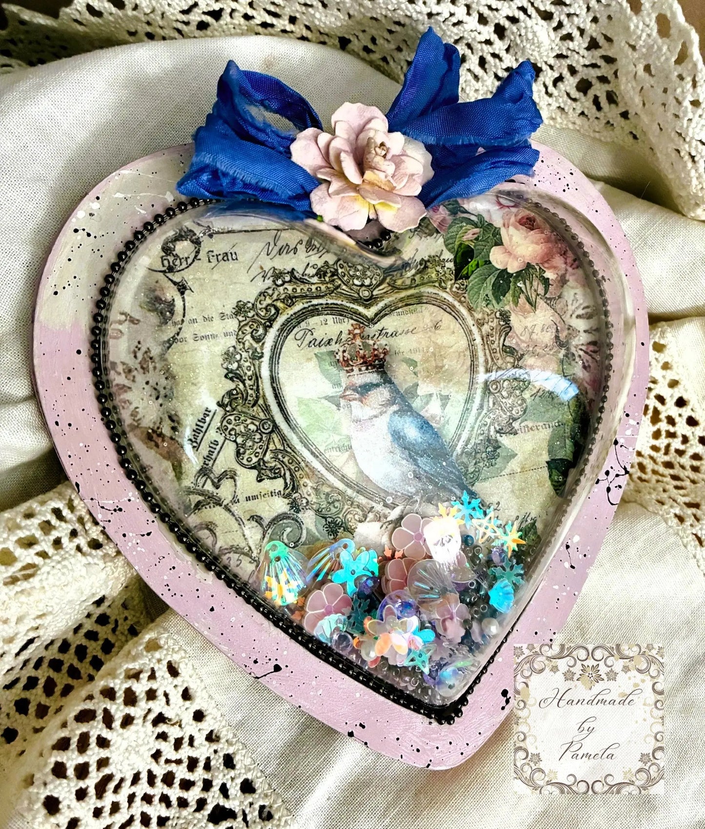 Laser Cut, MDF, Framed, Valentine Heart Ornament, Blank, Base, 2 piece, Decoupage, Crafts, Mixed Media, 5 3/4" x 5 3/4" Handcrafted Holiday Traditions
