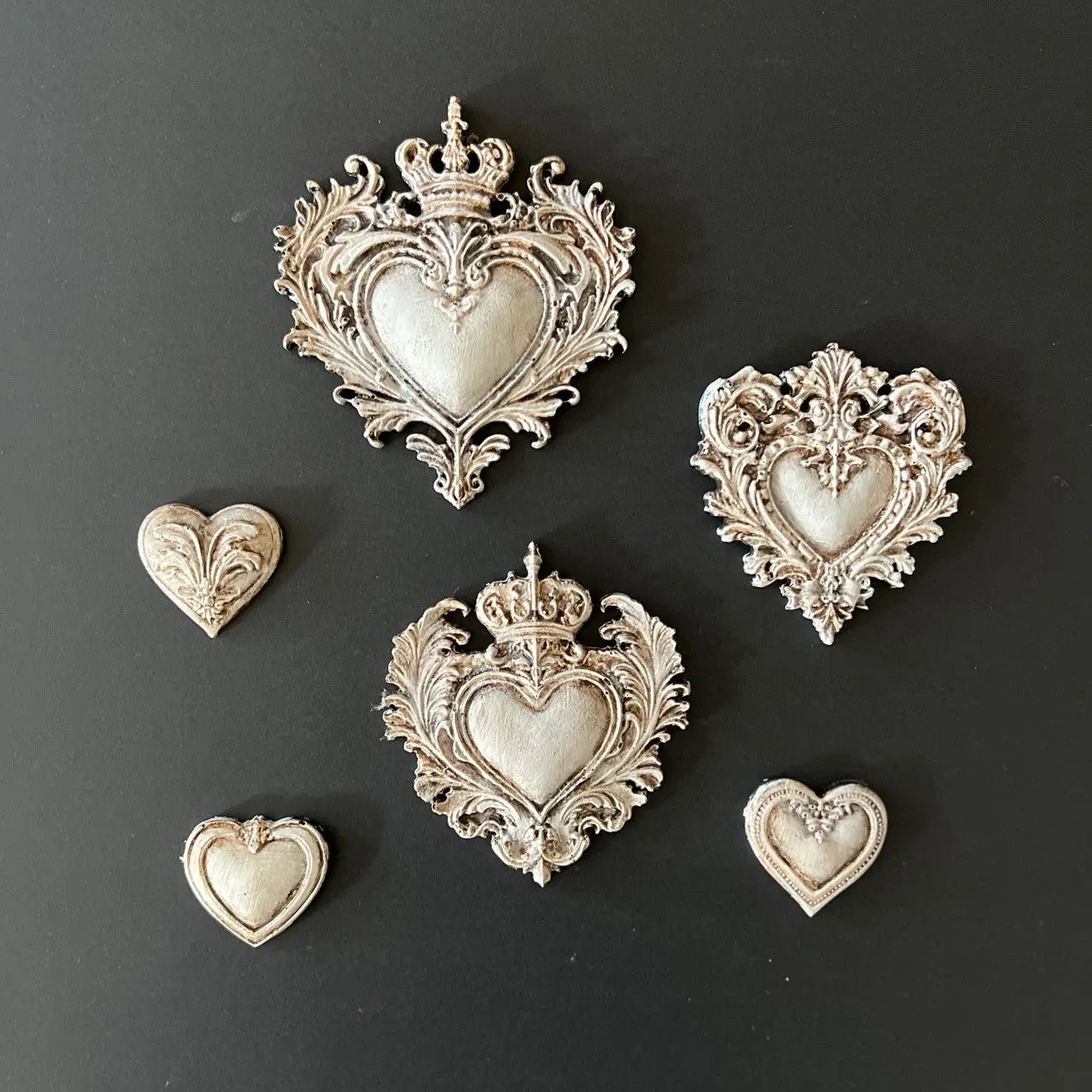 LaBlanche, Silicone Mould, Mold, Limited Edition, 2025, Vintage Style Hearts, Food Safe, Silicone Mold, 2025 Release, LBMF117 LaBlanche