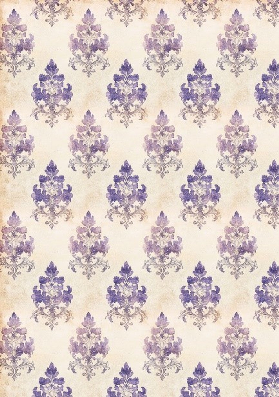 LaBlanche, 2025 Spring Release, Rice Paper, Vintage Style, Purple, Beige Wallpaper, Background, Shabby Chic, LBD411, A4 8.27 X 11.69 in