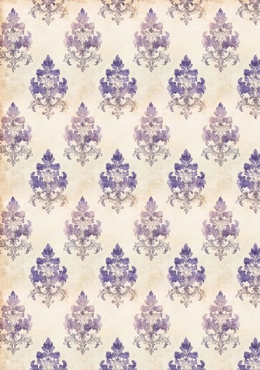 LaBlanche, 2025 Spring Release, Rice Paper, Vintage Style, Purple, Beige Wallpaper, Background, Shabby Chic, LBD411, A4 8.27 X 11.69 in LaBlanche